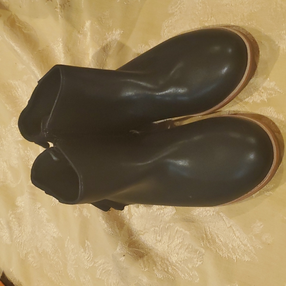 Girl zara kids black with ruffle booties